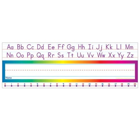 Scholastics Teacher Scholastic Teaching Resources TF-1528-3 Alphabet-Number Line Standard Name Plates - Pack of 3 TF-1528-3